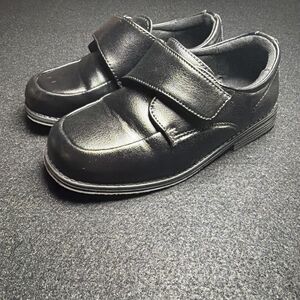 Jumping Beans Boys Black Dress Shoes Hook & Loop  Loafers Size 10 Toddler -M